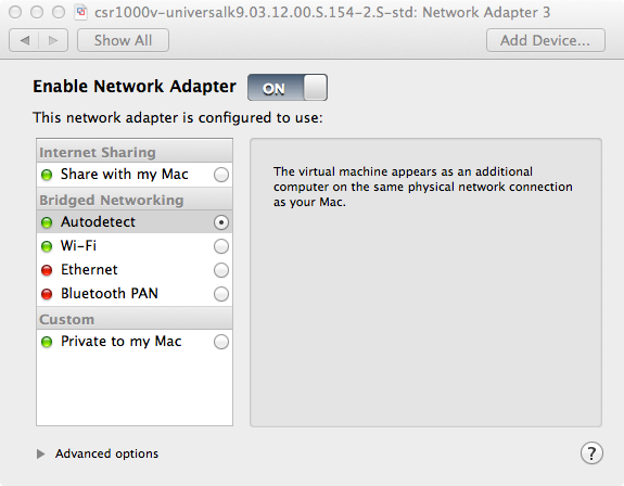 Adapter setting